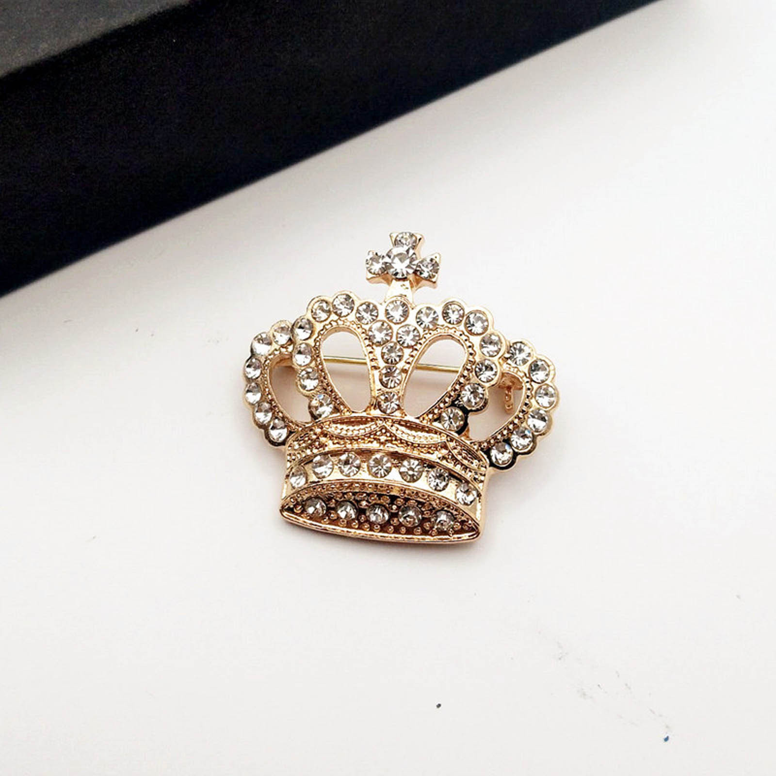 Crown Brooch Women's Pin Brooch Jewelry Accessories Gifts Temperament Suit - Picture 9 of 14