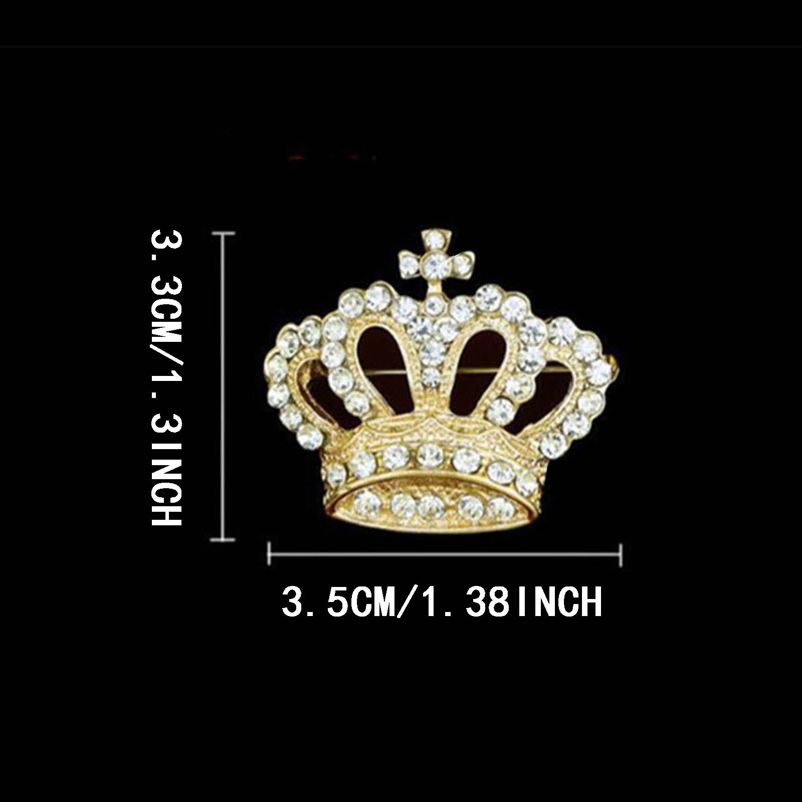 Crown Brooch Women's Pin Brooch Jewelry Accessories Gifts Temperament Suit - Picture 14 of 14