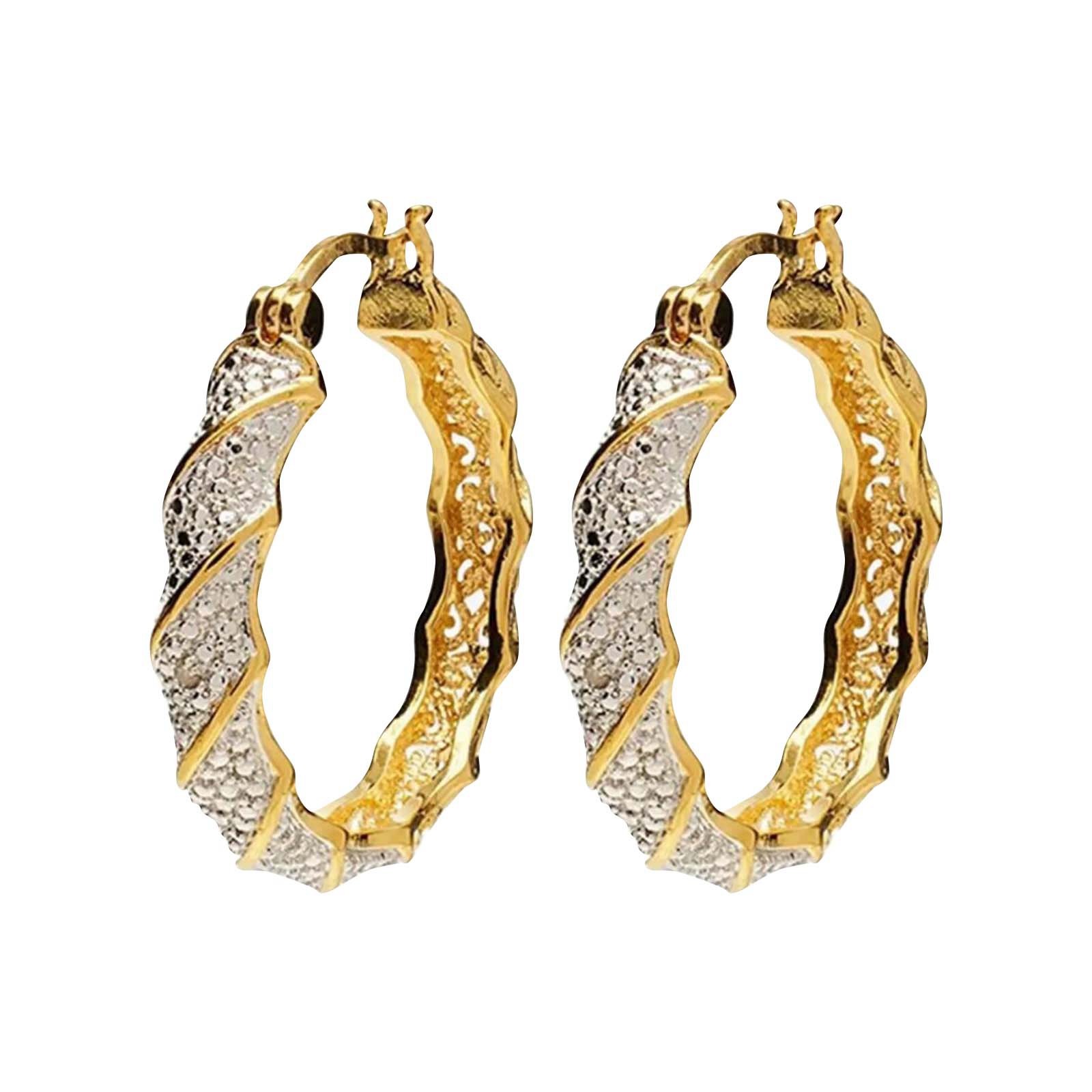 Hoop Earrings Women's Hoop Earrings Jewelry Birthday Lightweight Metal - Picture 18 of 22