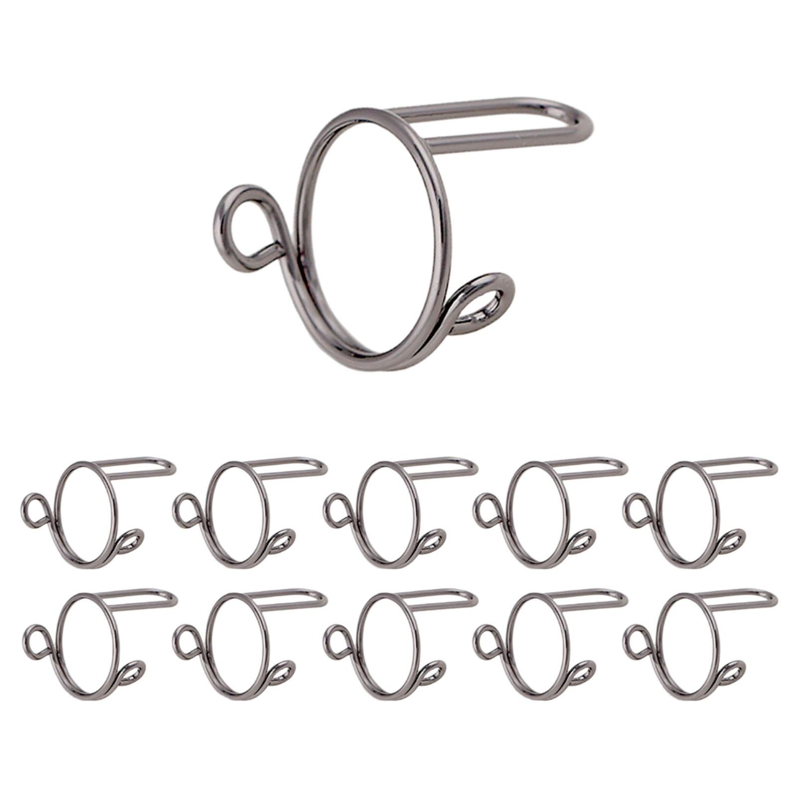 Wudu Nail Rings Non Tarnish 10PCS Adjustable No Glue No Women Ring Set For