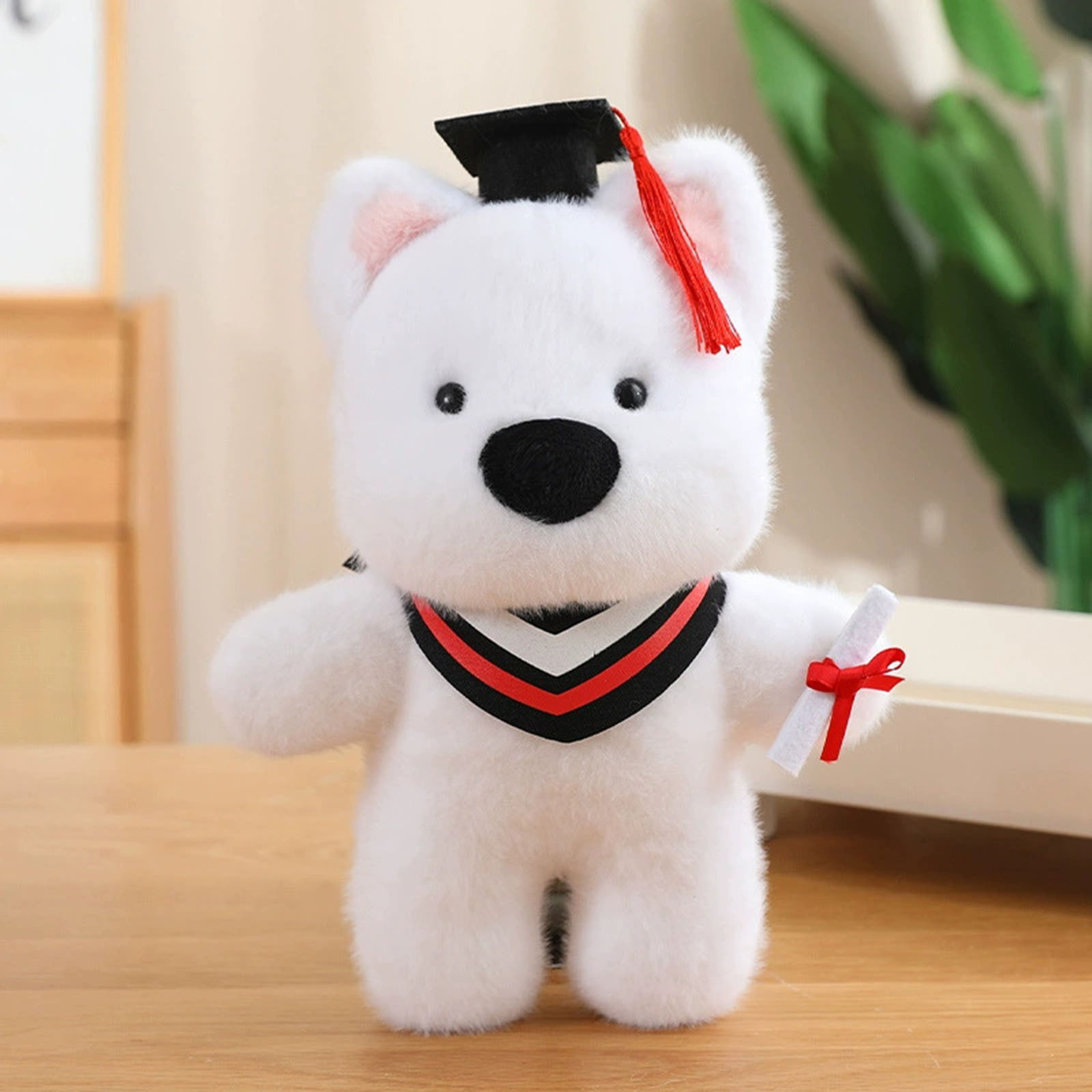 Graduation Season Doll Cartoon Doctor Puppy Toy Wearing Doctor Hat Graduation - Imagen 17 de 28