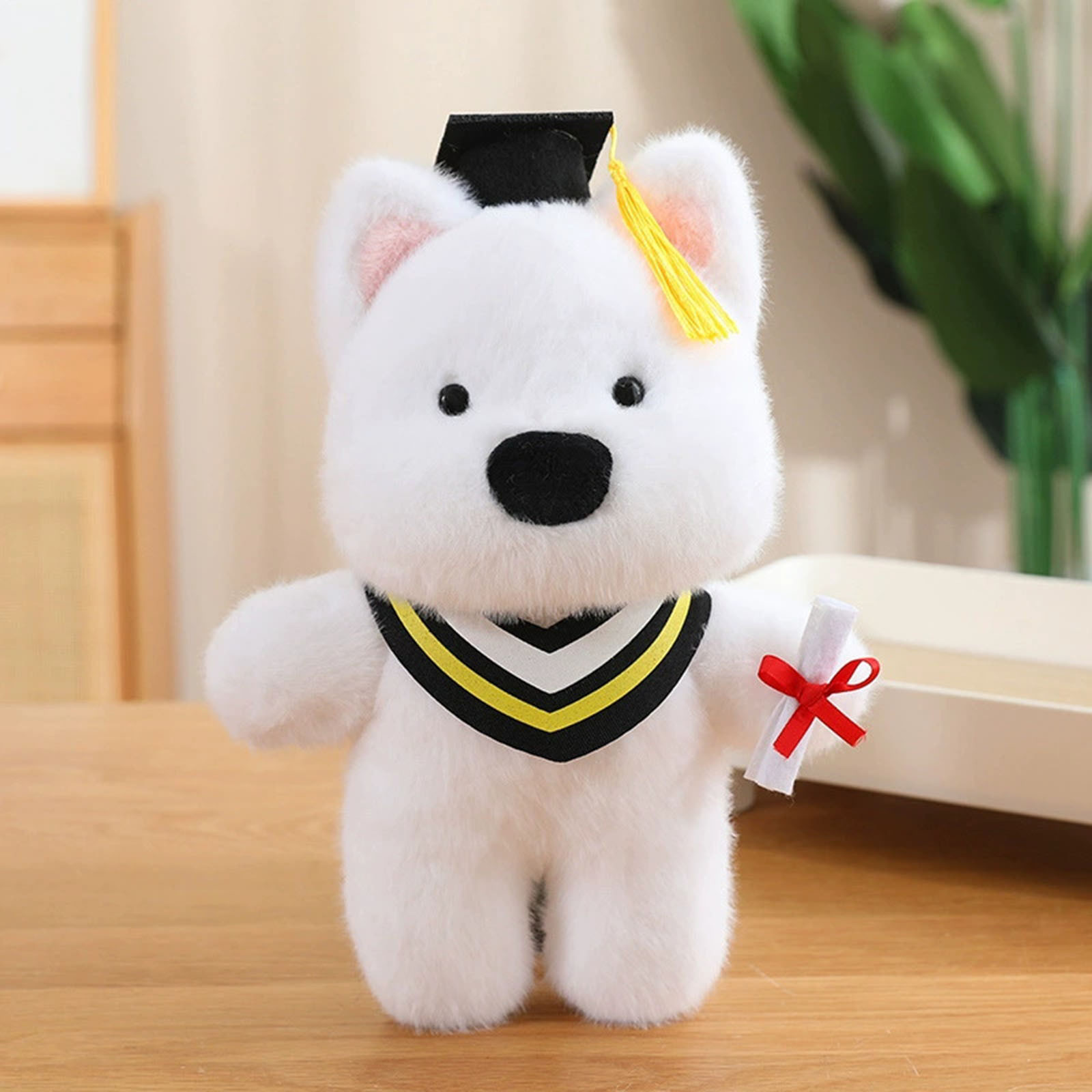Graduation Season Doll Cartoon Doctor Puppy Toy Wearing Doctor Hat Graduation - Imagen 23 de 28
