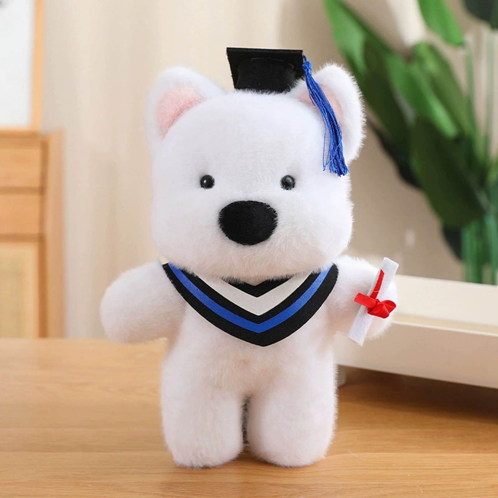 Graduation Season Doll Cartoon Doctor Puppy Toy Wearing Doctor Hat Graduation - Imagen 20 de 28