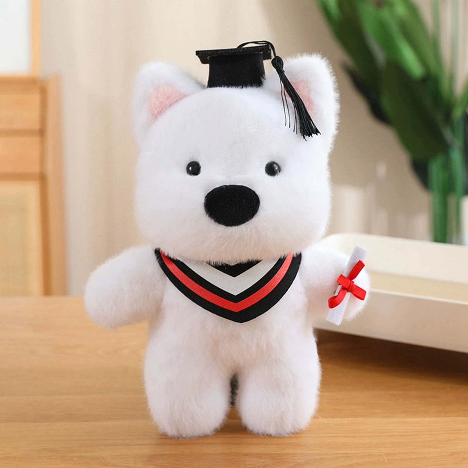 Graduation Season Doll Cartoon Doctor Puppy Toy Wearing Doctor Hat Graduation - Imagen 26 de 28