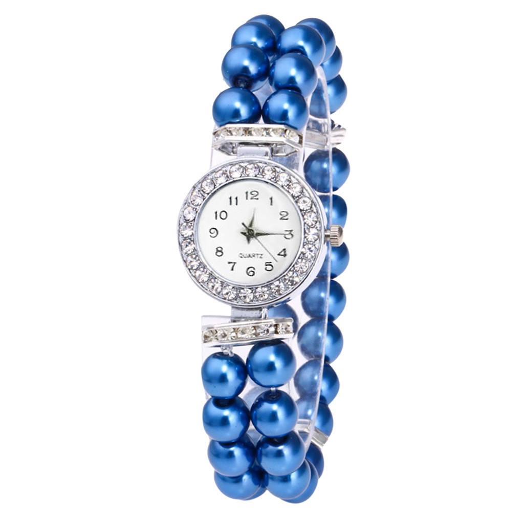 Watch Watch Quartz Women Wrist Pearl Strap String Casual Fashion Women's Watch - Picture 20 of 28