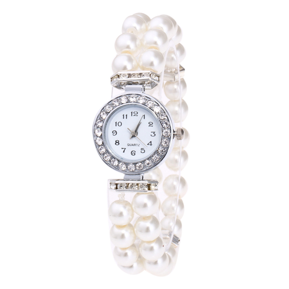 Watch Watch Quartz Women Wrist Pearl Strap String Casual Fashion Women's Watch - Picture 27 of 28