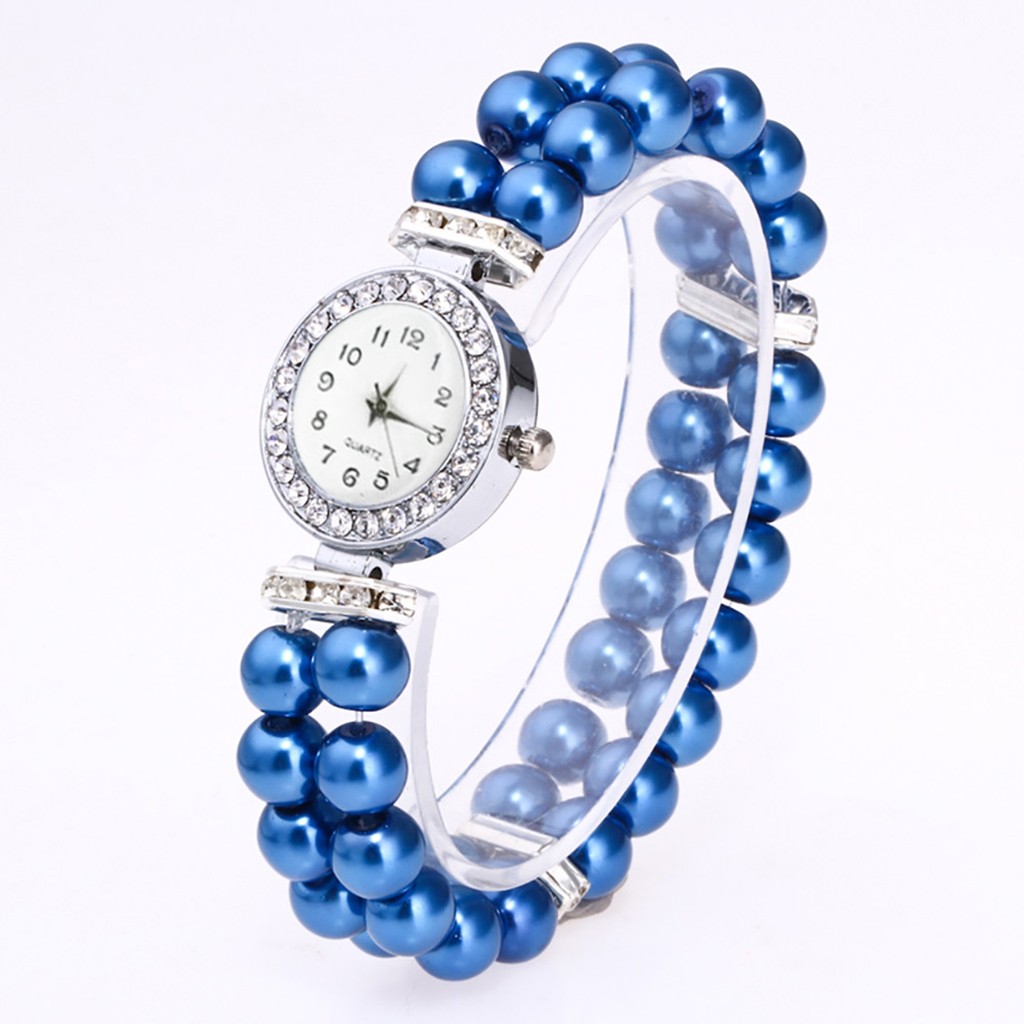 Watch Watch Quartz Women Wrist Pearl Strap String Casual Fashion Women's Watch - Picture 19 of 28