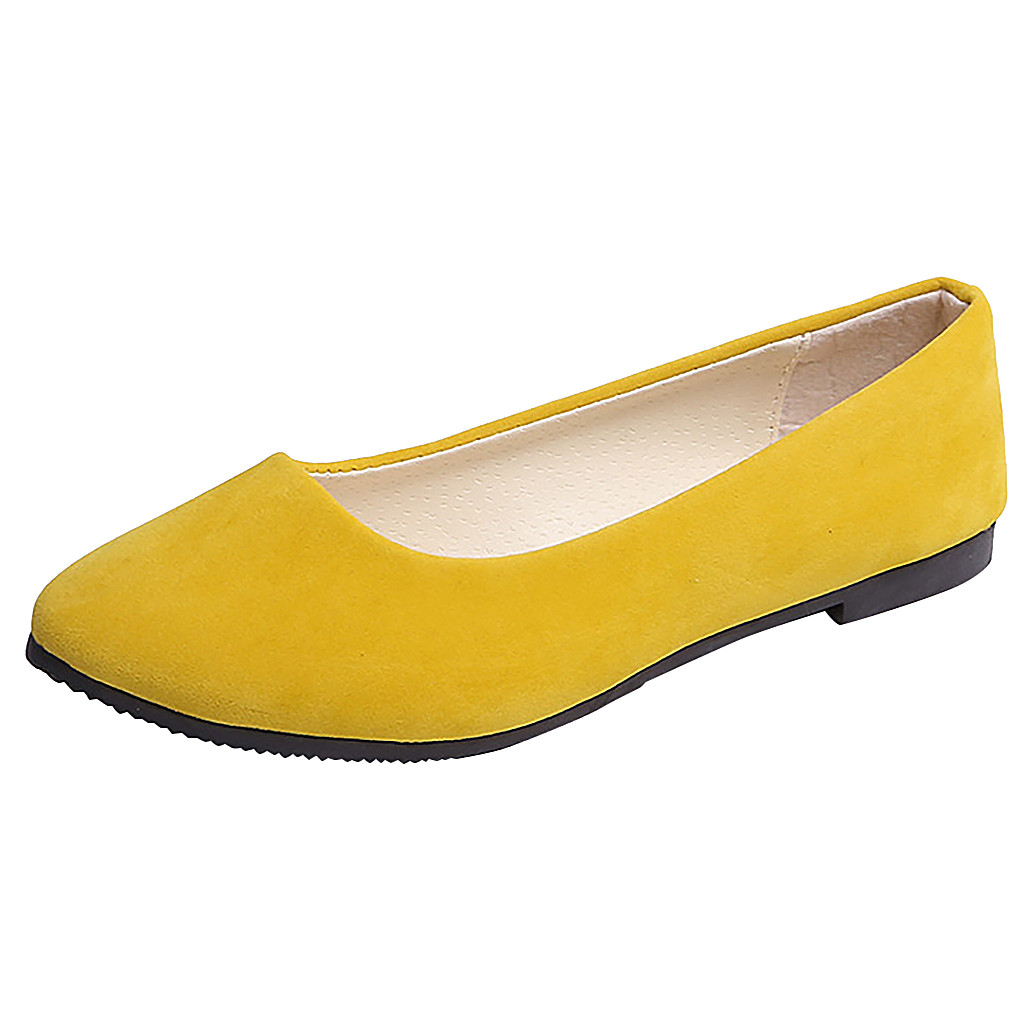 ¡Zapatos individuales informales cómodos planos lisos talla grande sin cordones para mujeres niñas - Imagen 23 de 23