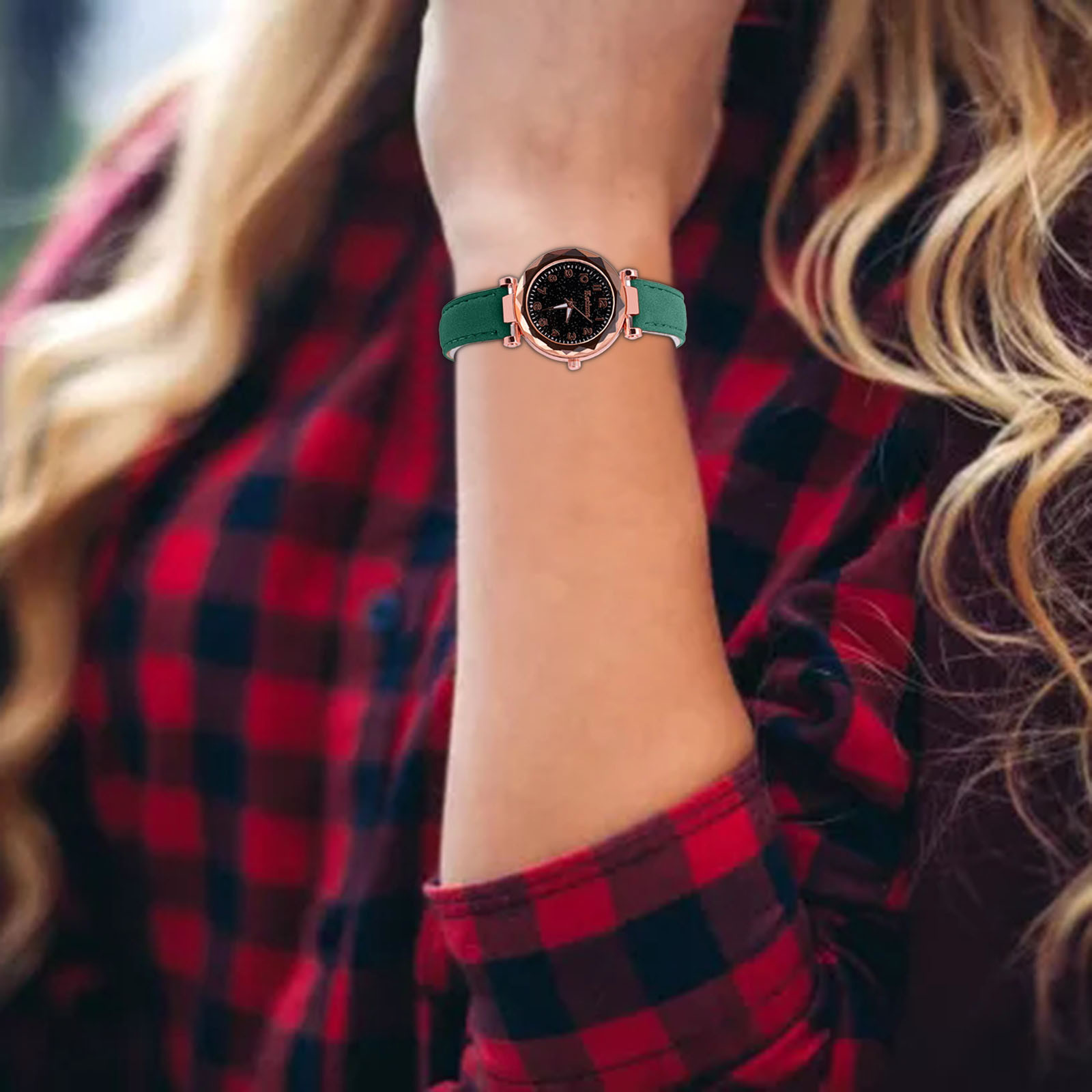 Quartz Watch Ladies Watch Digital Starry Sky Luminous Belt Watch Women's Watch - Picture 36 of 54