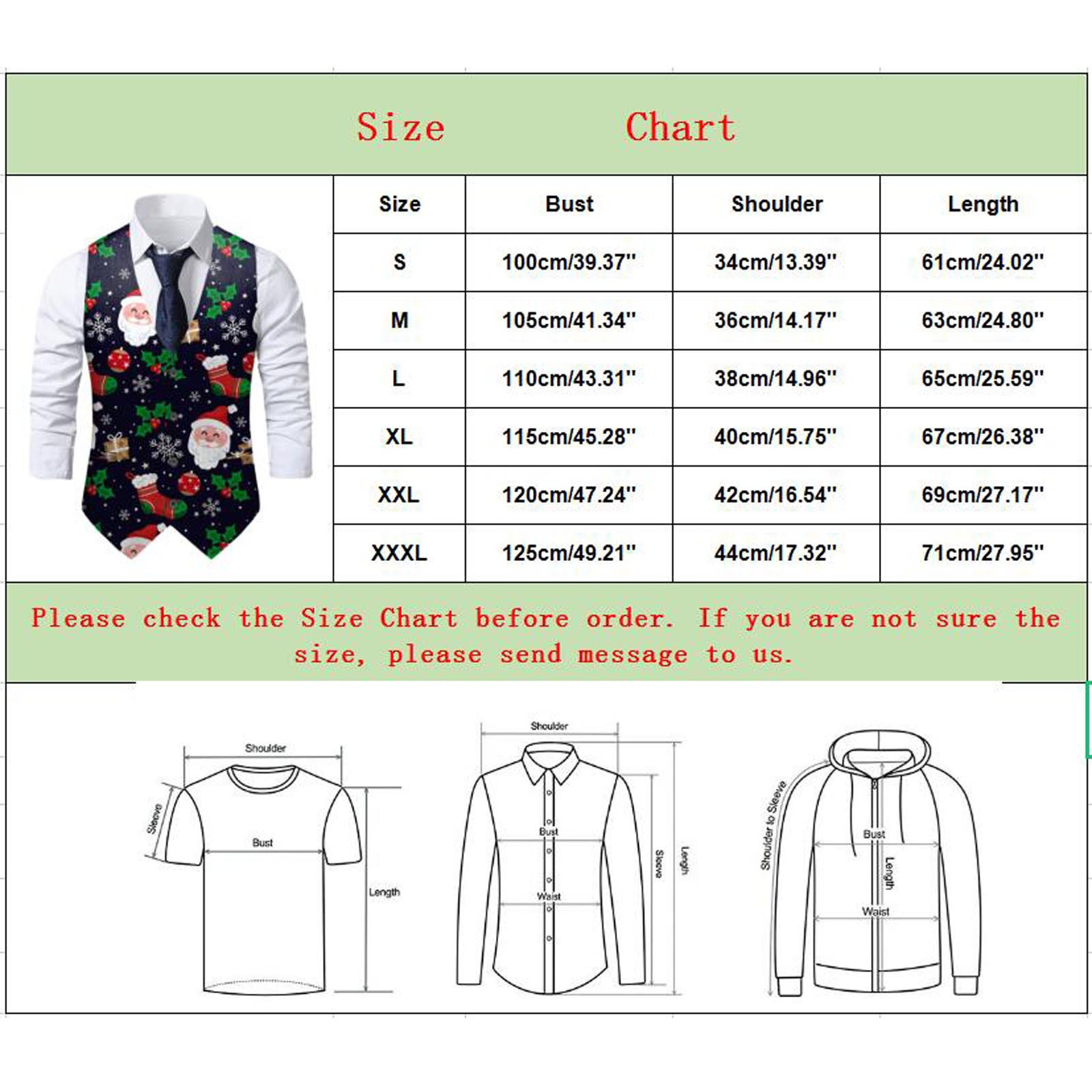 Men Single Breasted And Printed Christmas Autumn Winter Casual Suit Vest Men