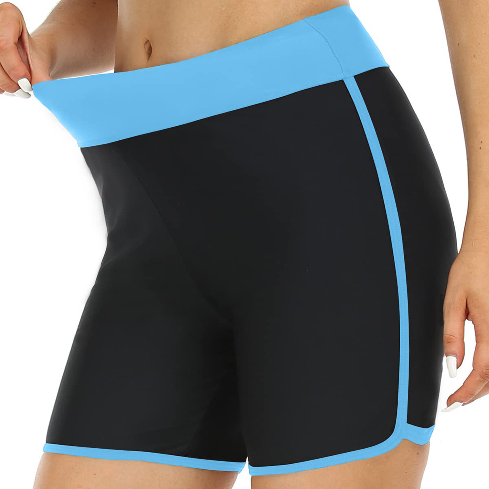 Women's Swim Bottoms Full Coverage Womens Swim Shorts High Waisted Swim