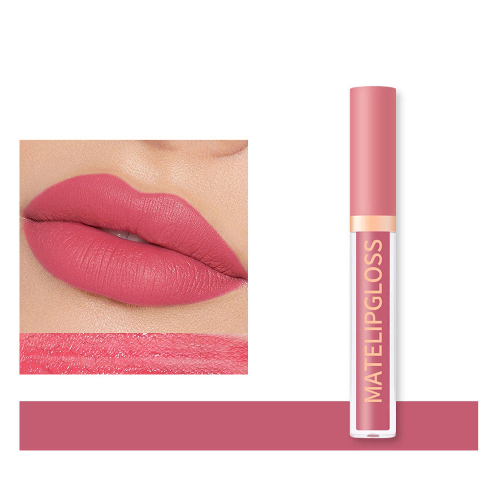 Mattes Liquid Lipstick Lip Plumper Makeup Pigmented Long Lasting Lip Gloss - Picture 40 of 60