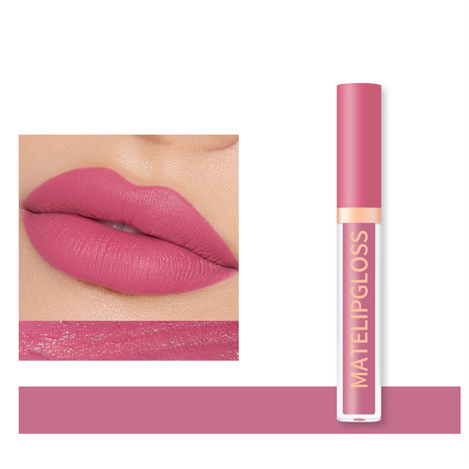 Mattes Liquid Lipstick Lip Plumper Makeup Pigmented Long Lasting Lip Gloss - Picture 55 of 60