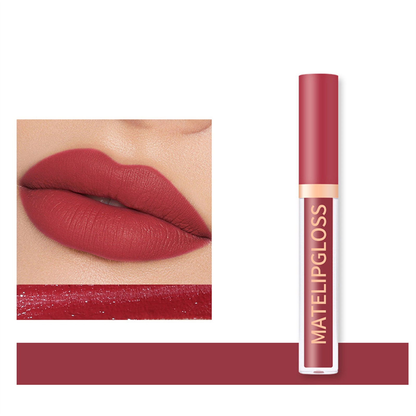 Mattes Liquid Lipstick Lip Plumper Makeup Pigmented Long Lasting Lip Gloss - Picture 58 of 60