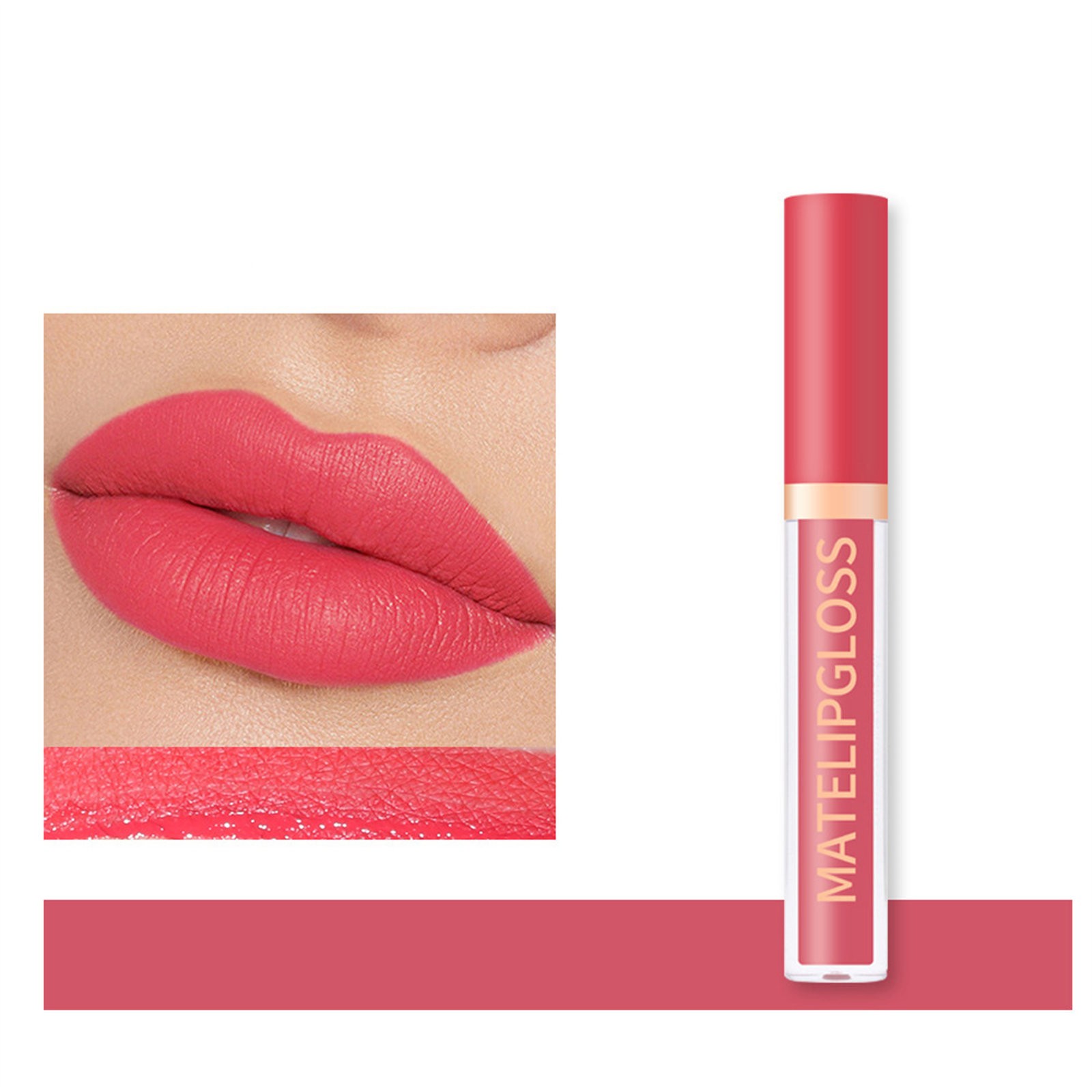 Mattes Liquid Lipstick Lip Plumper Makeup Pigmented Long Lasting Lip Gloss - Picture 49 of 60
