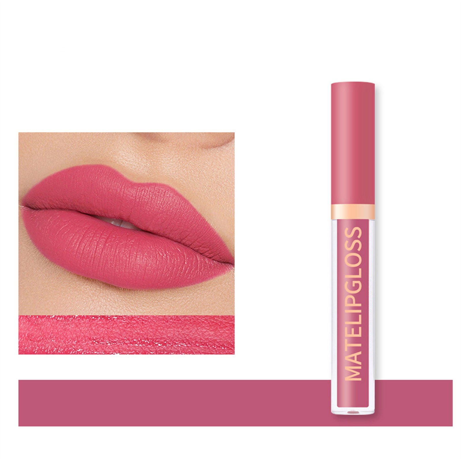 Mattes Liquid Lipstick Lip Plumper Makeup Pigmented Long Lasting Lip Gloss - Picture 46 of 60