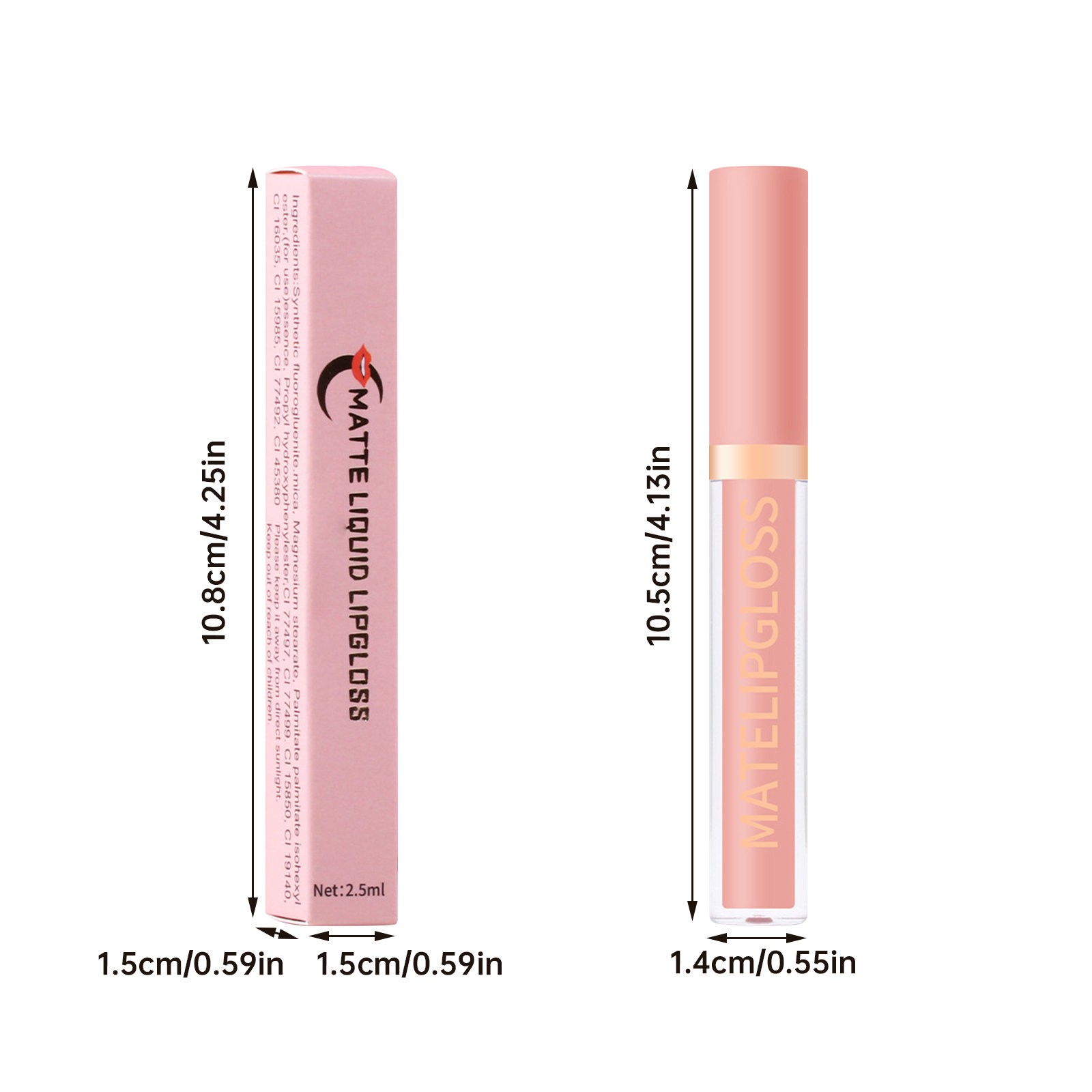 Mattes Liquid Lipstick Lip Plumper Makeup Pigmented Long Lasting Lip Gloss - Picture 27 of 60