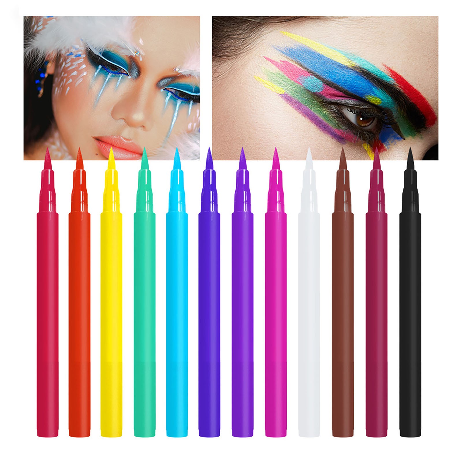 Color Liquid Eyeliner Pen Durable Smooth Eyeliner Liquid Pen No Eyeliner Satin - Picture 22 of 55