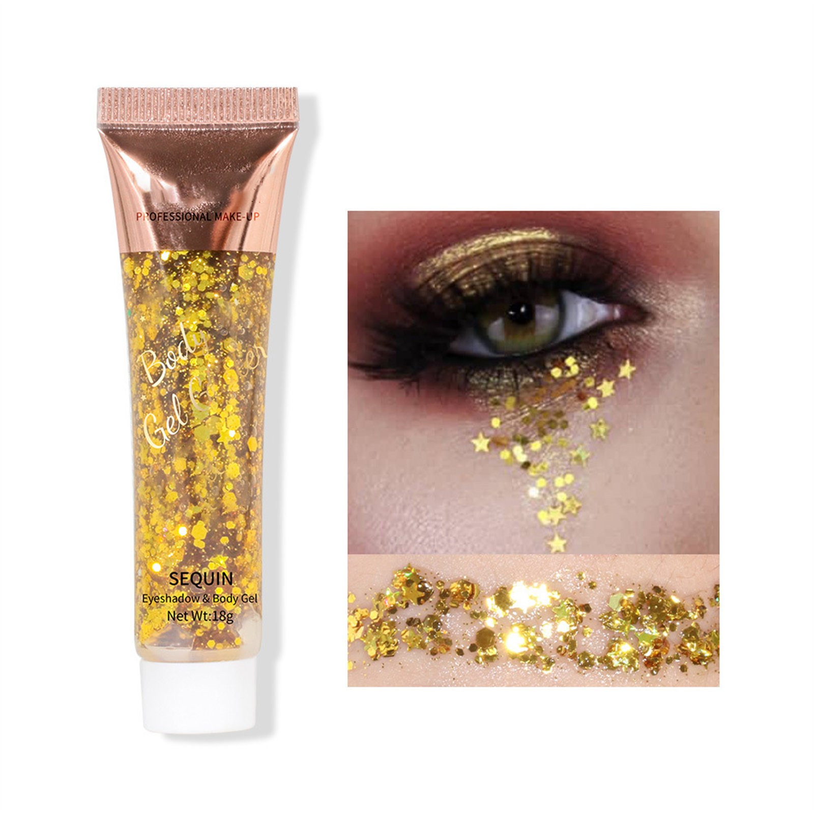 Face Glitters Body Gel Sequins Liquid Eyeshadow Chunky Glitter For Face Hair - Picture 39 of 47