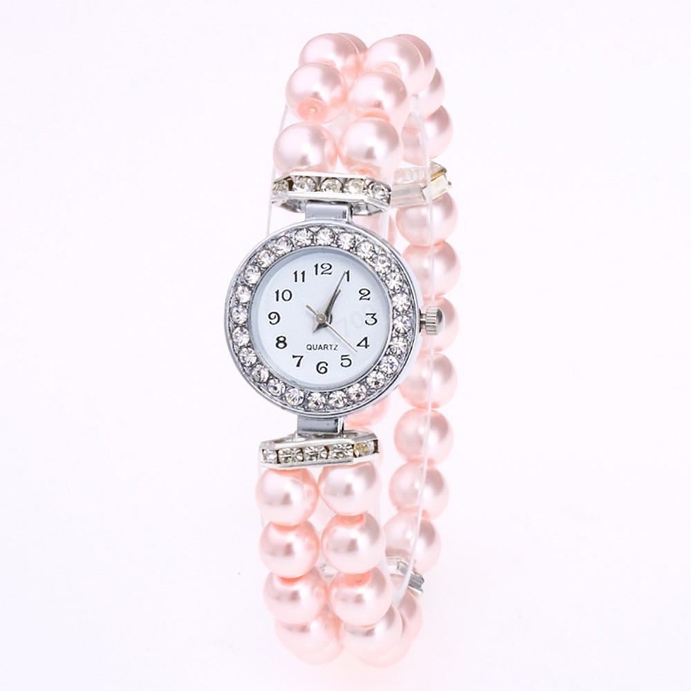 Watch Watch Quartz Women Wrist Pearl Strap String Casual Fashion Women's Watch - Picture 22 of 28